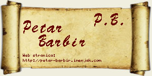 Petar Barbir vizit kartica